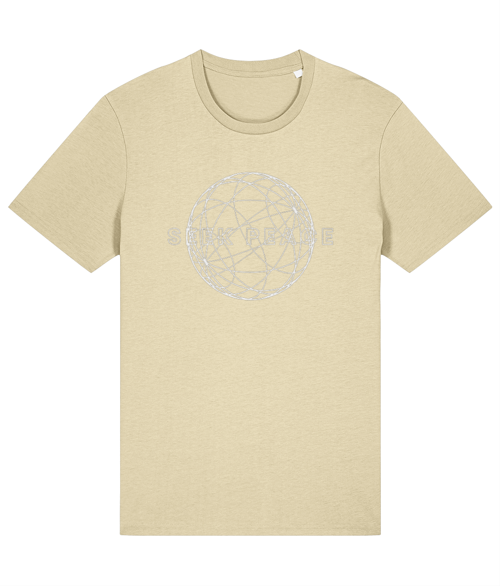 Seek Peace Graphic White Summer T-Shirt