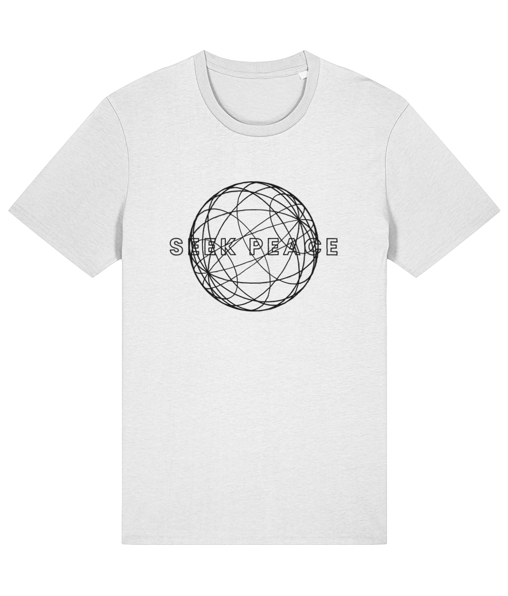 Seek Peace Graphic Black Summer T-Shirt