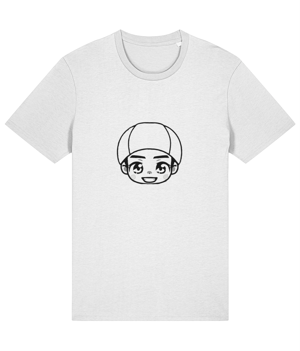 Guya Chibi Stencil Graphic Black Summer T-Shirt