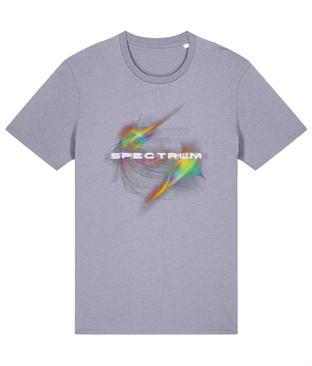 Spectrum Futuristic Graphic White Printed Summer T-Shirt