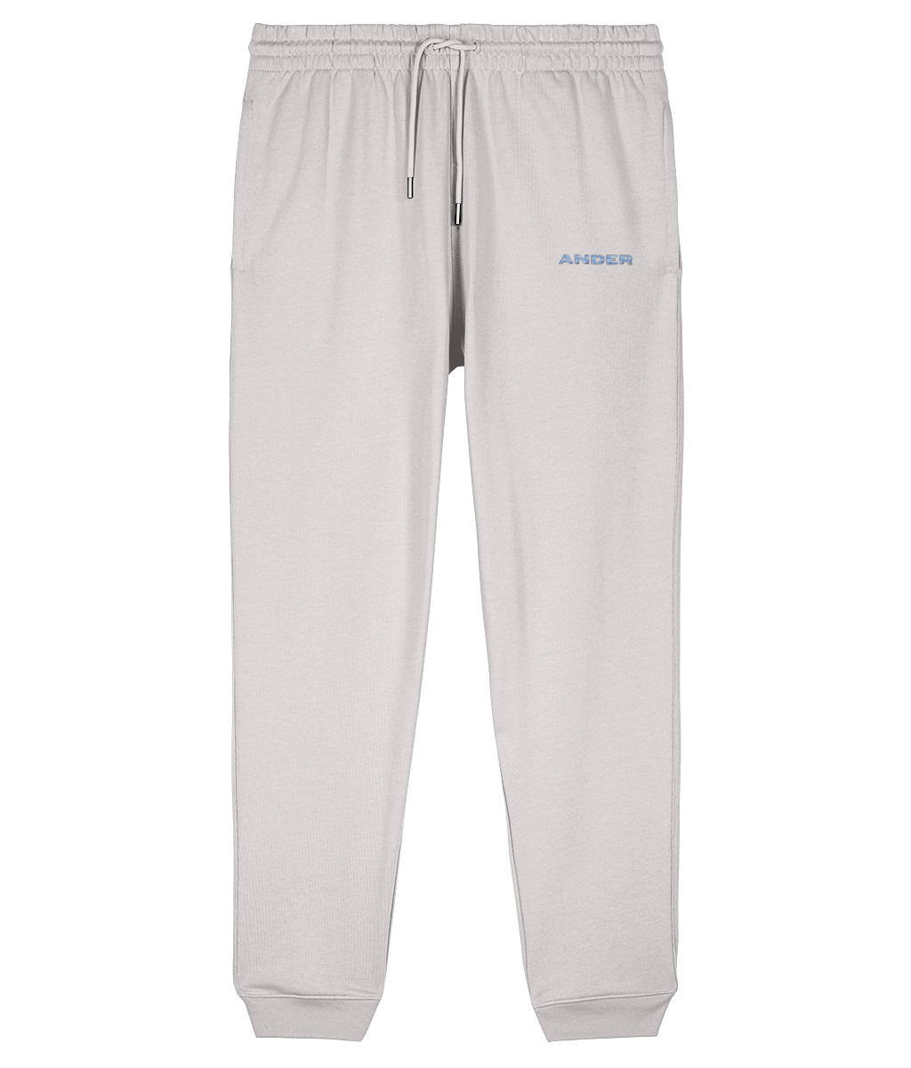 Ander Light Blue Embroidered Joggers