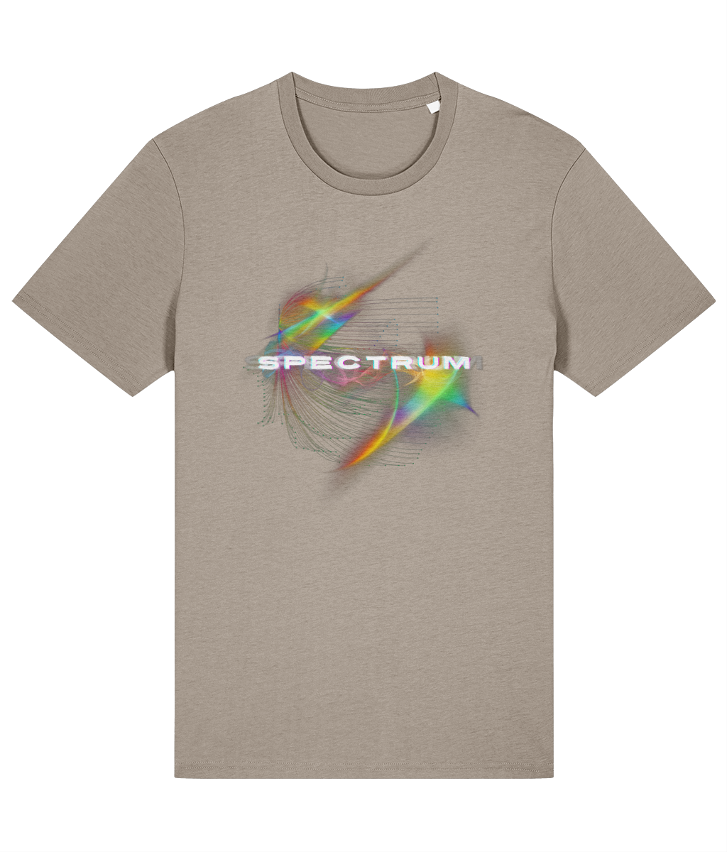 Spectrum Futuristic Graphic White Printed Summer T-Shirt