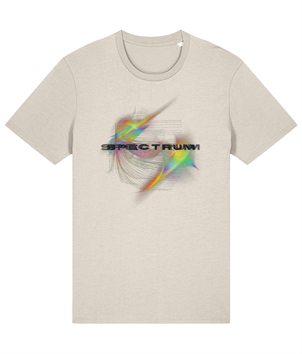 Spectrum Futuristic Graphic Black Printed Summer T-Shirt