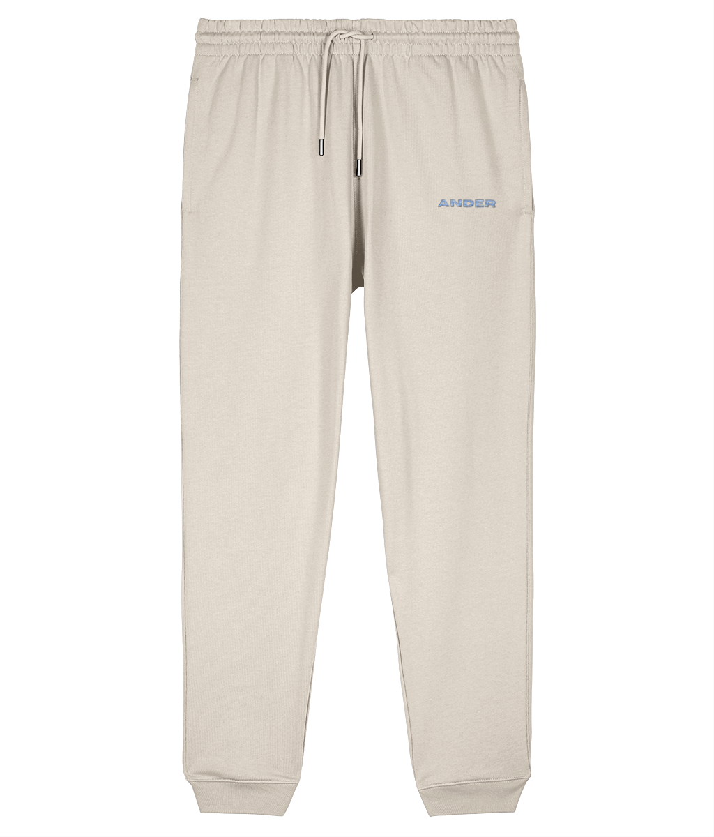 Ander Light Blue Embroidered Joggers