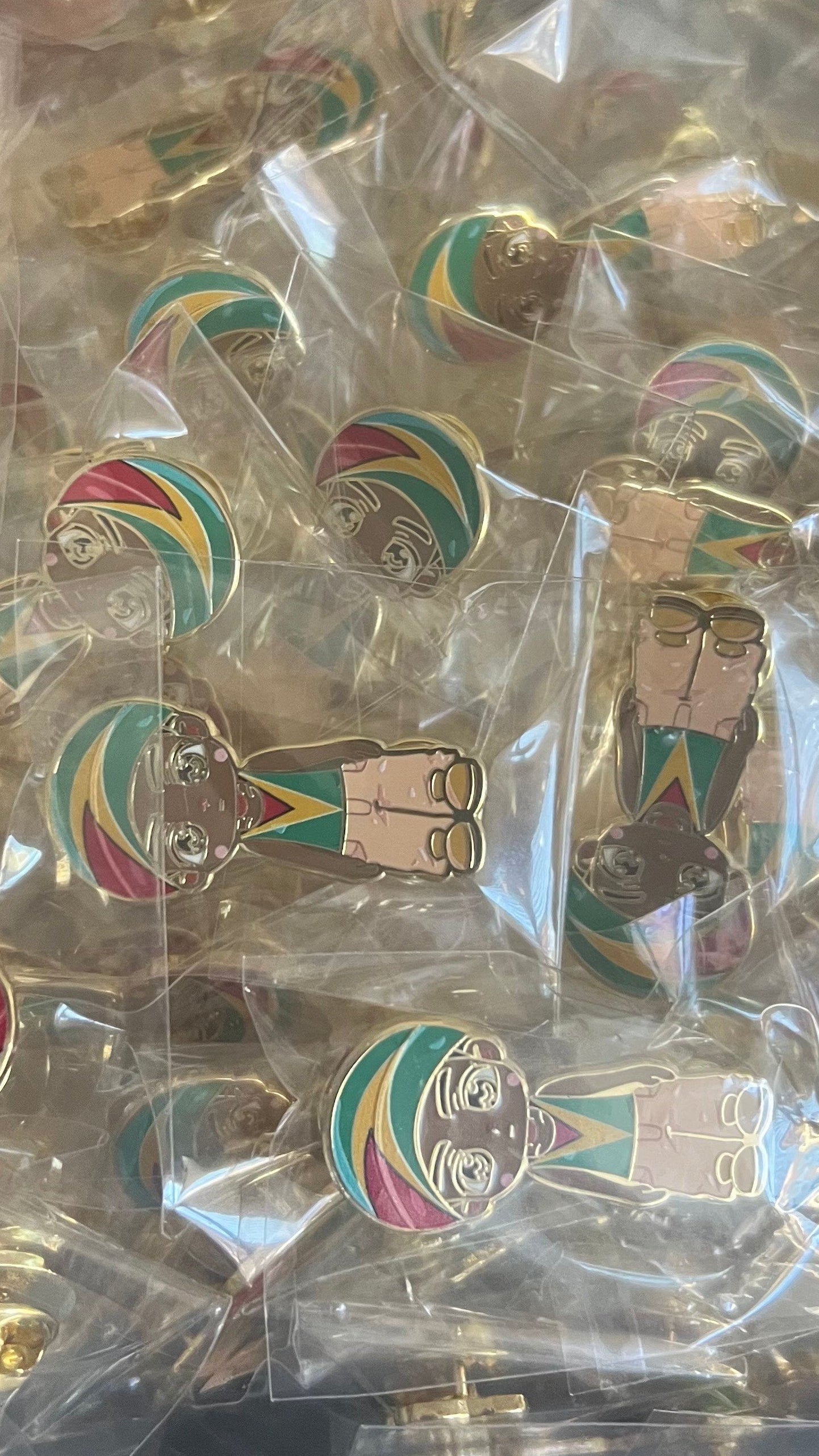 'Guyana Gold' Chibi Hard Enamel Pin