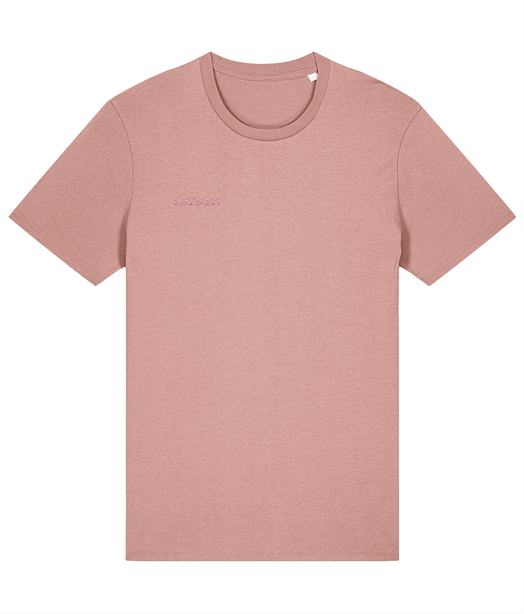 Pink Ander Embroidered Spring/Summer T-Shirt