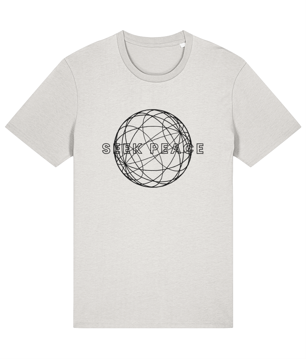 Seek Peace Graphic Black Summer T-Shirt