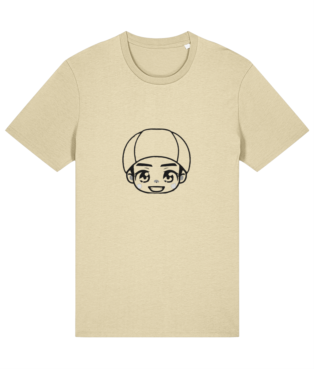 Guya Chibi Stencil Graphic Black Summer T-Shirt